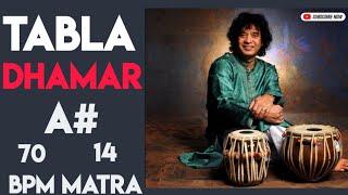 Dhamar Tabla Loop For Riyaz | A# Scale| 70 Bpm|14 Matra | #muzzico