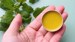 Easy Lemon Balm Lip Balm Recipe (lip salve for cold sores)