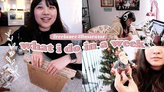 artist interview + christmas tree decorating  studio vlog