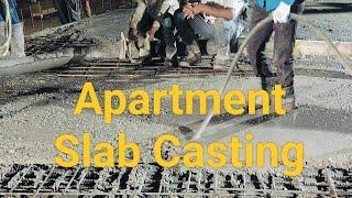 Apartment Slab casting || Building Construction work || RMC Slab casting #civil #home