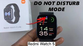 How To Enable / Disable Do Not Disturb (DND) Mode On Redmi Watch 5 Lite