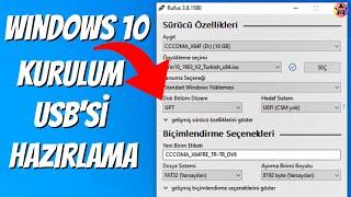 Rufus UEFI Windows 10 kurulum USB'si hazırlama, MBR mi? GPT mi?