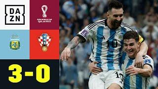 Dank Doppelpacker Álvarez - Messi greift nach dem Titel: Argentinien - Kroatien 3:0 | WM 2022 | DAZN