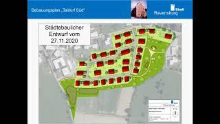 Präsentation der Stadt Ravensburg zum Bebauungsplan "Taldorf Süd"