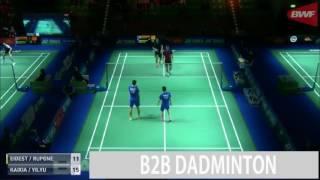 Badminton 2017 German Open R16  HUANG Kaixiang WANG Yilyu vs Richard EIDESTEDT Nico RUPONEN