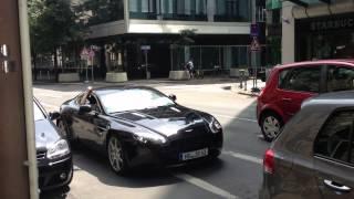 Aston Martin Vantage goes crazy in Frankfurt - Drift's, rev's, acceleration's !