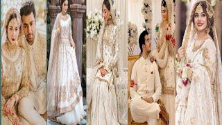 Nikkah bride dresses 2024|Letest white dress design|#mariadressingideas