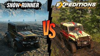 Expeditions: A MudRunner Game vs SnowRunner | Graphics & Physics Comparison [PC, 4K]