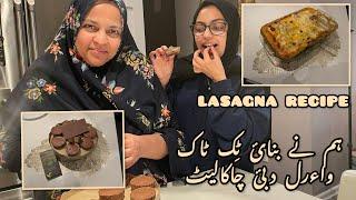 KID'S FAVOURITE CREAMY LASAGNA RECIPE | TIK Tok viral Homemade Dubai Kunafa Chocolate | Cooking Vlog