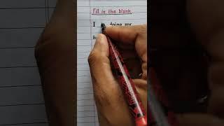 I _ doing my homework.