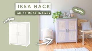 IKEA HACK Brimnes Schrank Makeover mit Geflecht