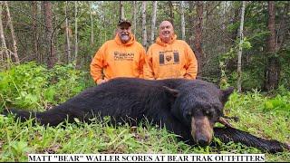 MATT "BEAR" WALLER TAKES AN AWESOME ONTARIO SPRING BEAR AT TRAK OUTFITTERS IN DORION ONTARIO CANADA!