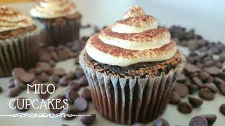 Moist MILO CHOCOLATE CAKES | How to Make Milo Cupcakes |ASMR