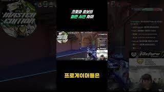 프로와 초보의 화면 시선 차이