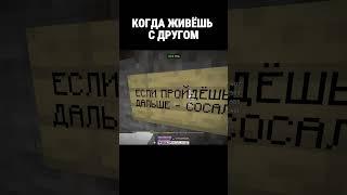Когда живёшь с другом в майнкрафт  #minecraft #грифснуля  #pvp  #риливорлд  #reallyworld  #домер