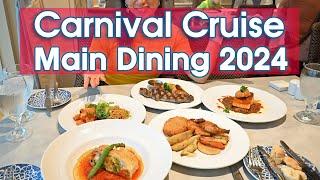 Carnival Cruises Dinner Guide 2024 | Menus & Food at MDR