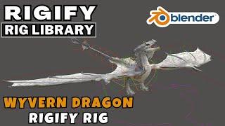 Create Wyvern Dragon RIG with Rigify : Rig Library in Blender | Rigify Animal Rig