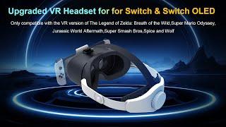 Upgraded VR Headset for Nintendo Switch with Adjustable HD Lenses and Adjustable Head Strap！！！！