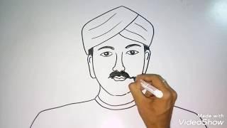 मूँछ वाले आदमी का  चित्र बनाना कैसे सीखें | Face Drawing easy