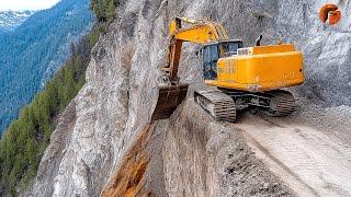 Skillful Excavator Operators are Building Roads on a Steep Mountain ▶2