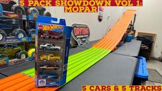 HOT WHEELS 5 PACK SHOWDOWN | VOL 1 | MOPAR | DIECAST RACING TOURNAMENT