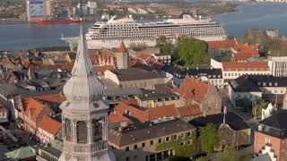 Aalborg City Cruise Ship, Drone Footage 4K