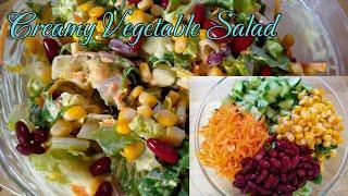 Healthy and creamy vegetable salad  (easy recipe)