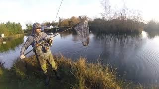 Amport Trout Fishery, Autumn gin clear water in Andover. Matt does the brown double + catch & cook.