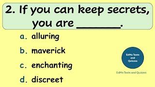 ENGLISH VOCAB TEST. Can you score 10/10? Learn new words! Pronunciation included in the end.