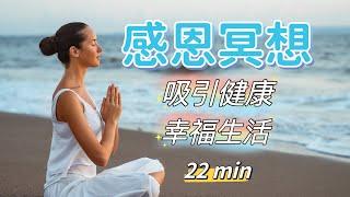 感恩冥想｜吸引健康｜幸福生活｜謙源冥想｜冥想 導引｜22分鐘｜Meditation