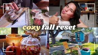 cozy fall reset ️ *decorate with me, journaling, getting ready for October*