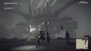 NieR: Automata - [2B] Boss Battle: 2 Buzzsaw Goliaths