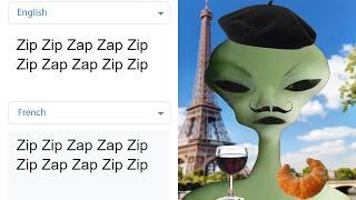 Zip Zip Zap Zap in different languages meme