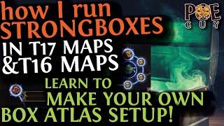 POE 3.25 - HOW I FARM MY STRONGBOXES // Atlas setup for T17 & T16 Maps // Make your own box setup!