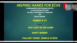 V 71 - LOST 64 KB ECHS CARD  - DON'T WORRY - SEE THIS VIDEO !!