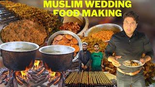 muslim wedding food making मुग़लई खाना शादी वाला making chicken mutton kebabs korma anwar caterers