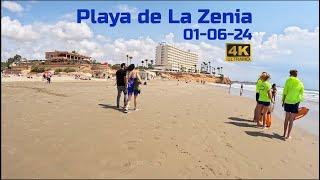 [4K] La Zenia, Costa Blanca, Spain⎮1st June | Rough Sea⎮Saturday Morning Beach Walking Tour 