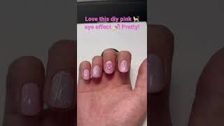 Bubble pink cat  eye effect ! DIY nail art! Elegant and pretty! DND gel, flower  field !