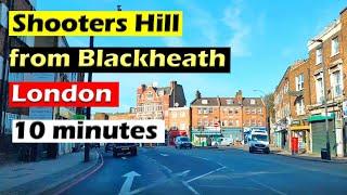 Morning journey from Blackheath to Shooters Hill,  South East London