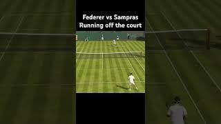 Top spin 2k25 Federer vs Sampras running off the court #topspin2k25 #shorts #gameplay