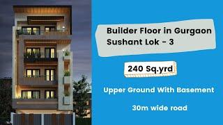 Builder Floor in  Sushant Lok 3 Gurgaon | Upper Ground With Basement & 30m Wide Road