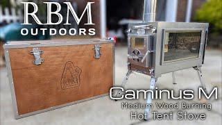 CAMINUS M MEDIUM WOOD BURNING HOT TENT STOVE COMPLETE UNBOXING SETUP AND REVIEW from RBM outdoors