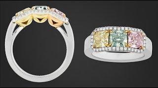 Rare Multi-Colored Diamond Ring, 2.56 ct | M.S. Rau