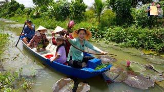 Thăm Vườn Cây Đìa Cá thu hoạch rau quả cực vui Nấu chè trôi nước và Thịt kho cơm dừa ở quê Phan Diễm