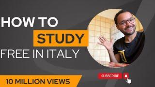 Free education in Italy / Indian Student in Italy / Scholarship in Italy / How to study free abroad