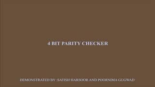 4 BIT PARITY CHECKER