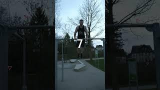 Doing 9 muscle ups after doing parkour #shorts