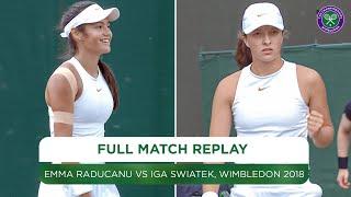 Iga Swiatek v Emma Raducanu | 2018 Girls' Quarter-final | Full Match