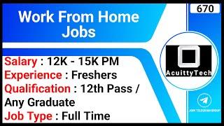 Work From Home | Remote Jobs | AcuittyTech Jobs | Operations Associate Jobs | Full Time Jobs