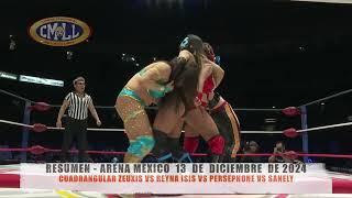 CMLL - CUADRANGULAR / ZEUXIS VS REYNA ISIS VS PERSEPHONE VS SANELY/ARENA  MÉXICO/13-12-24